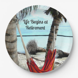 Life Begins at Retirement - Paper Plate