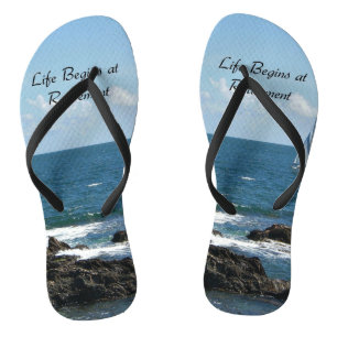 Life Begins at Retirement, Sailing the Ocean Blue Jandals