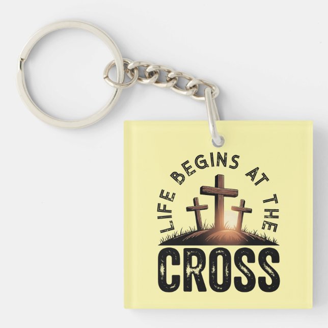 Life begins at the Cross Key Ring (Front)