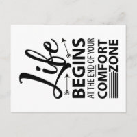 Life begins at the end of your comfort zone Spruch