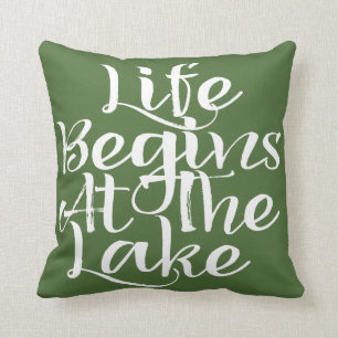 Life Begins At The Lake Cushion