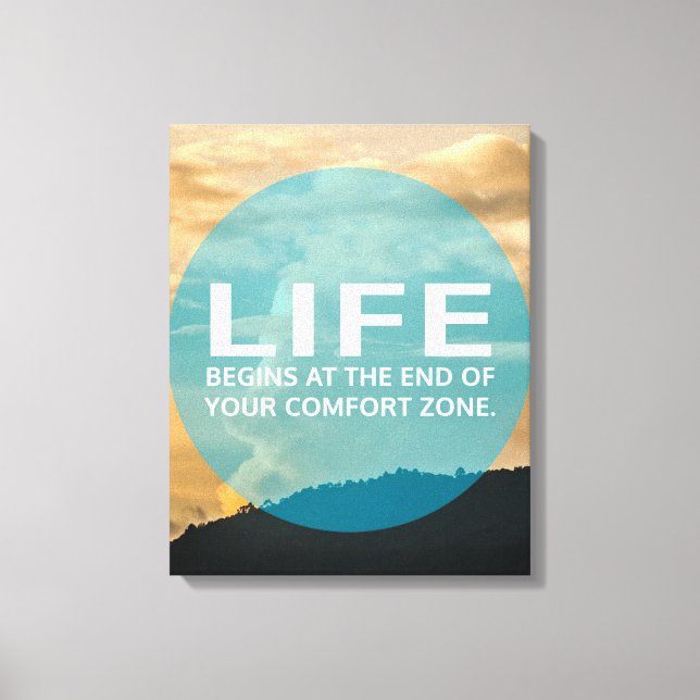 Life Begins Canvas Print (Front)