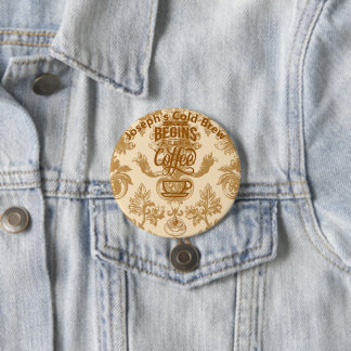 Life begins with coffee 7.5 cm round badge