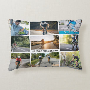 Life Behind Bars Personalize Images Bicycle Lovers Decorative Cushion
