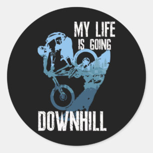 Life Behind Rs Biking Mountain Bike Enduro Mtb Classic Round Sticker