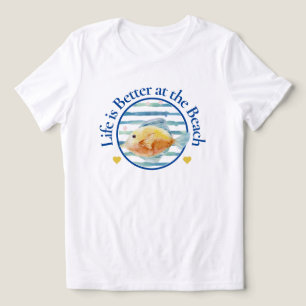 Life Better at the Beach , Tropical Fish, T-Shirt Tri-Blend Shirt
