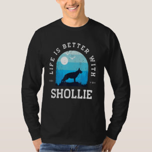Life Better Shollie Vintage Blue Dog Mum Dad T-Shirt
