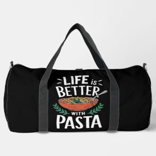 Life Better With Pasta Bowl Duffle Bag