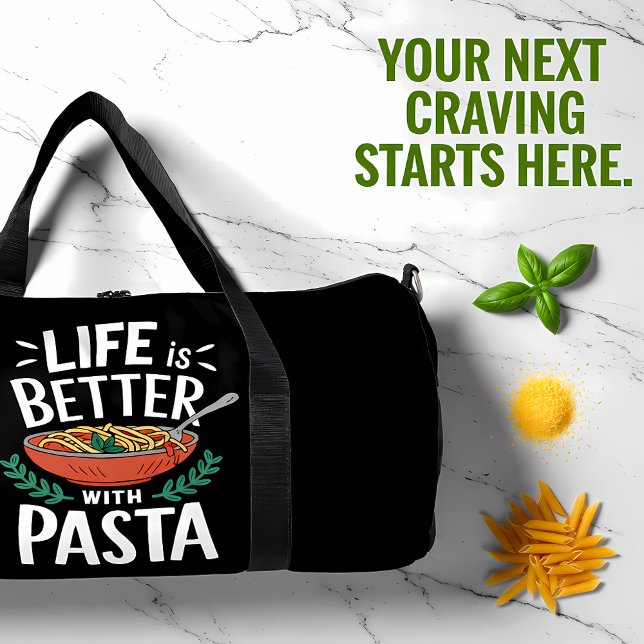 Life Better With Pasta Bowl Duffle Bag (Creator Uploaded)