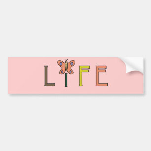 Life Butterfly bumper sticker