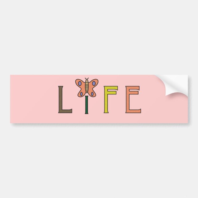 Life Butterfly bumper sticker (Front)