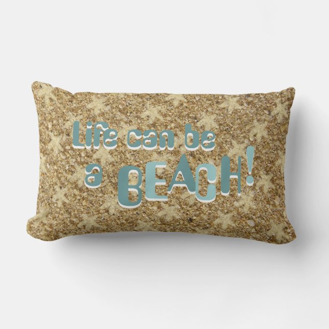 Life can be a Beach Lumbar Cushion (Front)
