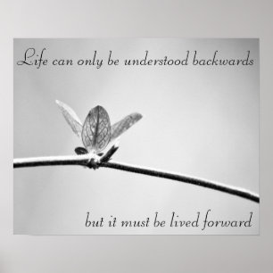 Life can only be understood backwards, poster