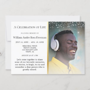 Life Celebration Elegant and Graceful Funeral Invitation