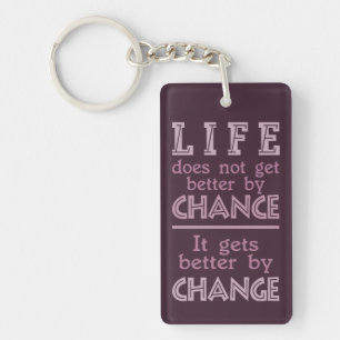LIFE CHANGE custom monogram key chain