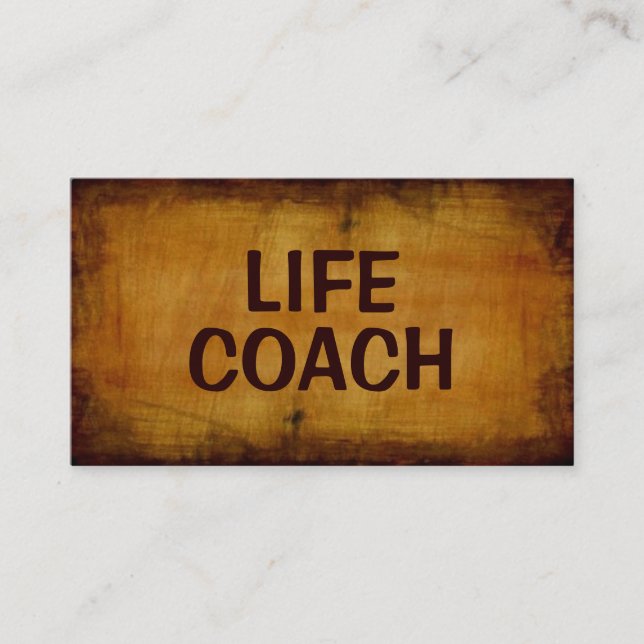 Life Coach Antique Business Card (Front)
