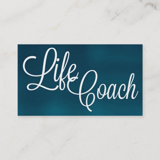 Life Coach Brushed Business Card (Front)