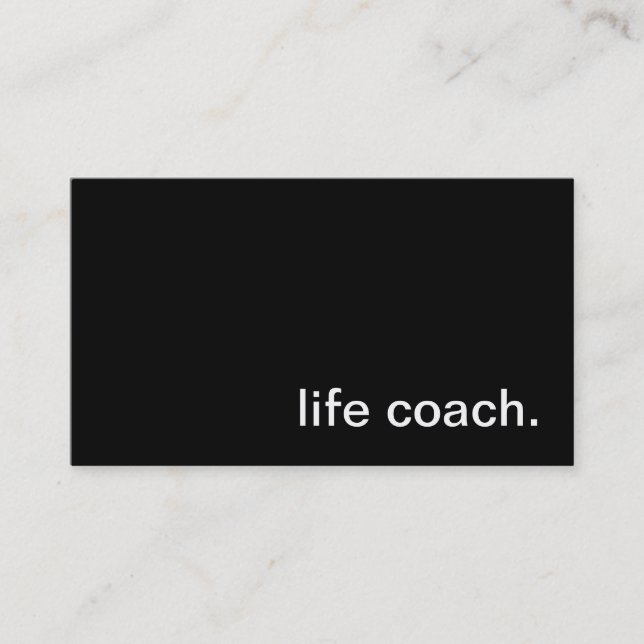 Life Coach Business Card (Front)