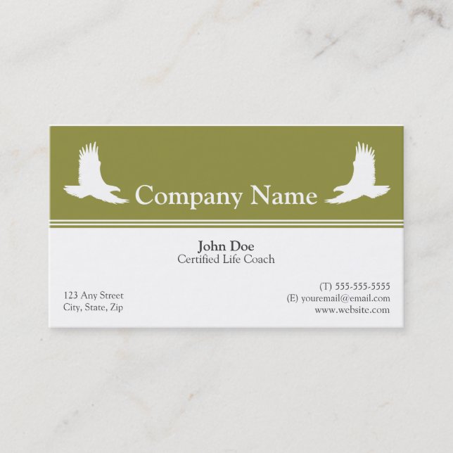 Life Coach Business Card Template (Front)