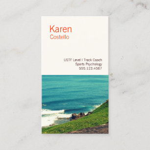 Life Coach Colourful Ocean View Business Card