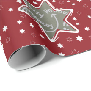 Life Coach Custom Photo Christmas Stars  Wrapping Paper