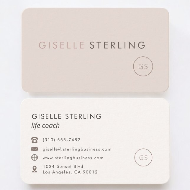 Life Coach Feminine Professional Business Card (Creator Uploaded)