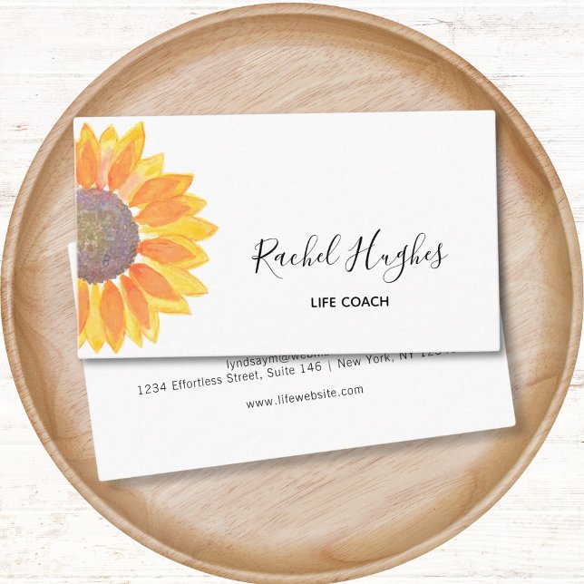 Life Coach Flower Business Card (Creator Uploaded)