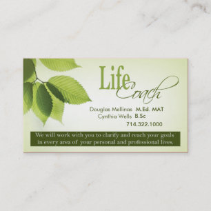 Life Coach I Personal Goals Spiritual Counseling Business Card
