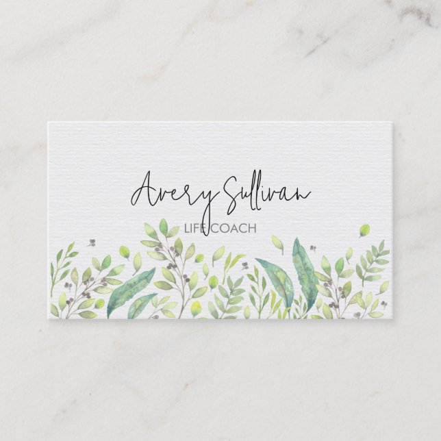 Life Coach Personal Help Business Card (Front)