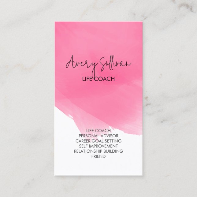 Life Coach Personal Help  Business Card (Front)