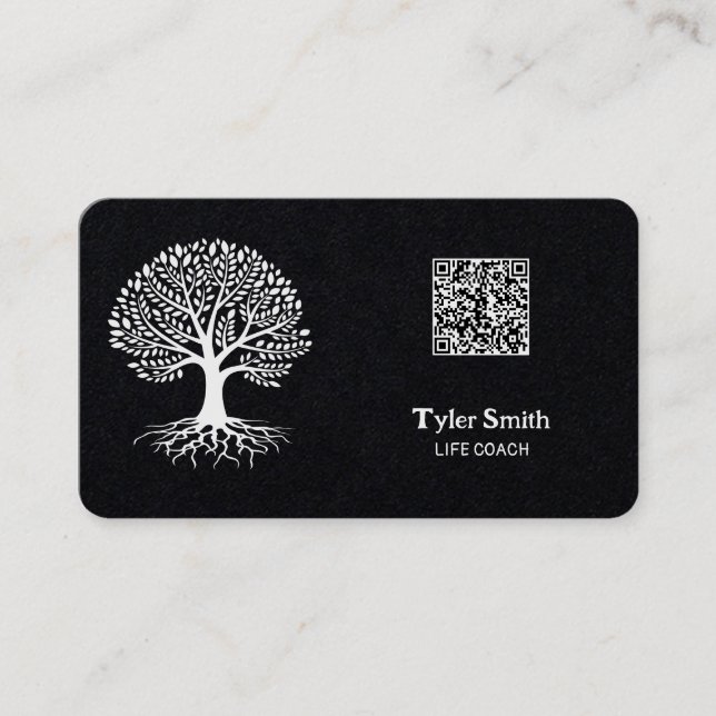 Life Coach Premium QR Business Card (Front)