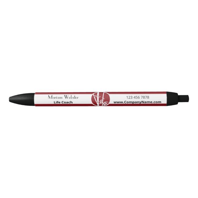 Life Coach Small Business Marketing Promotional Bl Black Ink Pen (Front)
