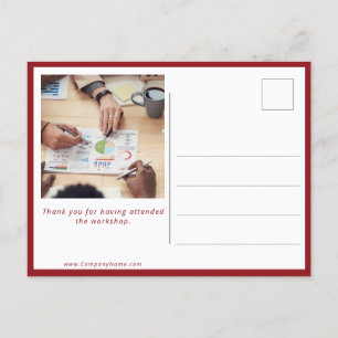 Life Coach Thank You Workshop Participant Postcard