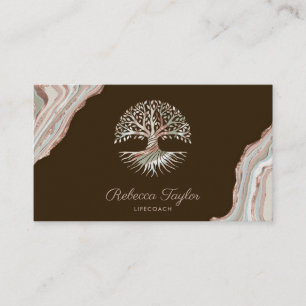 life coach tree of life therapist healer wellness  business card