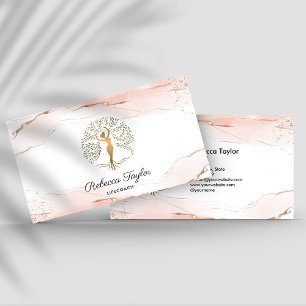 life coach tree of life therapist healer wellness business card