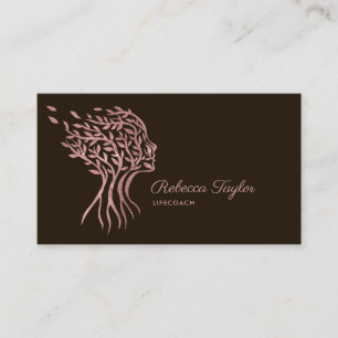 life coach tree of life therapist healer wellness business card