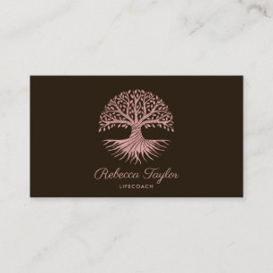 life coach tree of life therapist healer wellness  business card