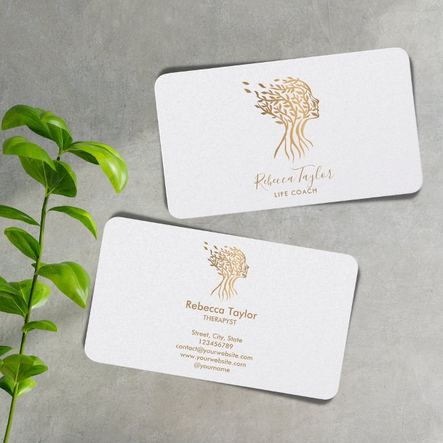 life coach tree of life therapist yoga healer busi business card (Creator Uploaded)