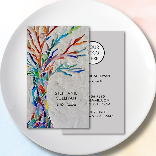 Life Coach Your Logo Tree Of Life Business Card (Creator Uploaded)