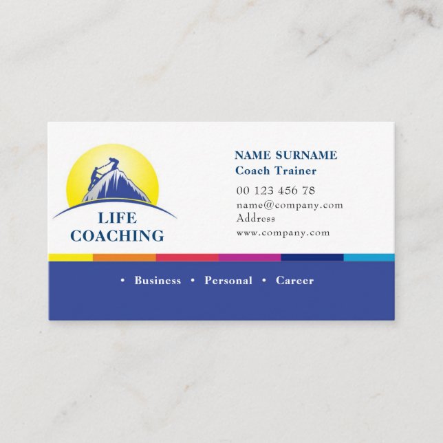 Life coaching business card (Front)