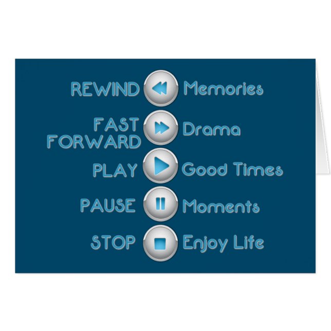 Life Control Buttons Card (Front Horizontal)