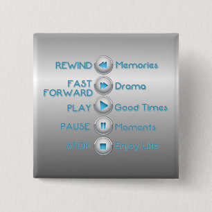 Life Control Buttons Silver Button