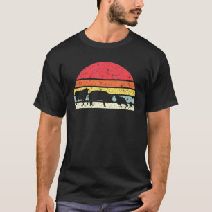 Life Country Farmer Farm Animals Retro Cow Pig Chi T-Shirt
