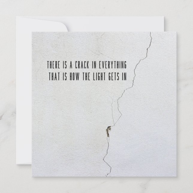 LIFE CRACKS 5.25 x 5.25 card (Front)