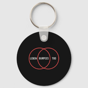 Life Death Burpees Funny Bodybuilding Fitness Pump Key Ring