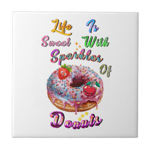 Life Décor Is Sweet With Sparkles Of Doughnuts Tile