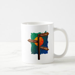 Life Direction Road Sign Coffee Mug
