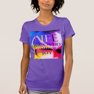 "Life Discovery Challenge" Blue Red Yellow Magenta T-Shirt