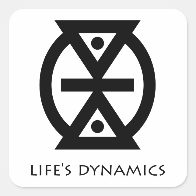 Life Dynamics (Mmere Dane) Adinkra Symbol Sticker (Front)