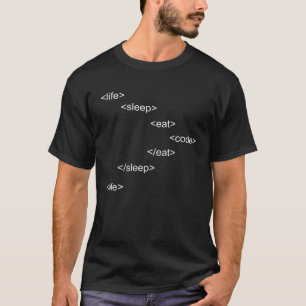 Life Eat Sleep Code Programmer Nerd T-Shirt